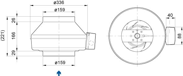 Systemair K 160 XL sileo Канальный вентилятор для круглых каналов