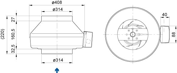 Systemair K 315 M sileo Канальный вентилятор для круглых каналов